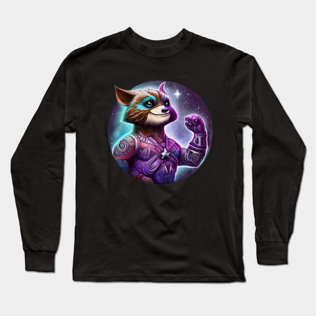 Rocket Galaxy Long Sleeve T-Shirt by Vish artd